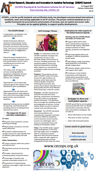GS 15 - CECOPS Standards & Certification Scheme for AT Services
