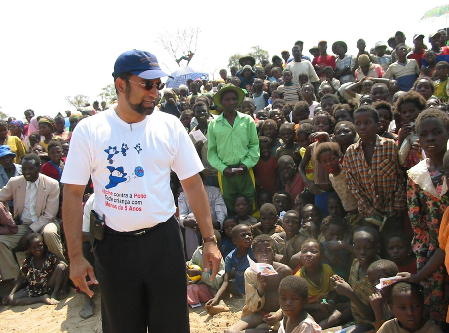 The local community gathering in Angola.