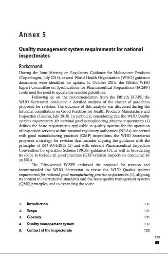 TRS 1025 - Annex 5: Quality management system requirements for national inspectorates