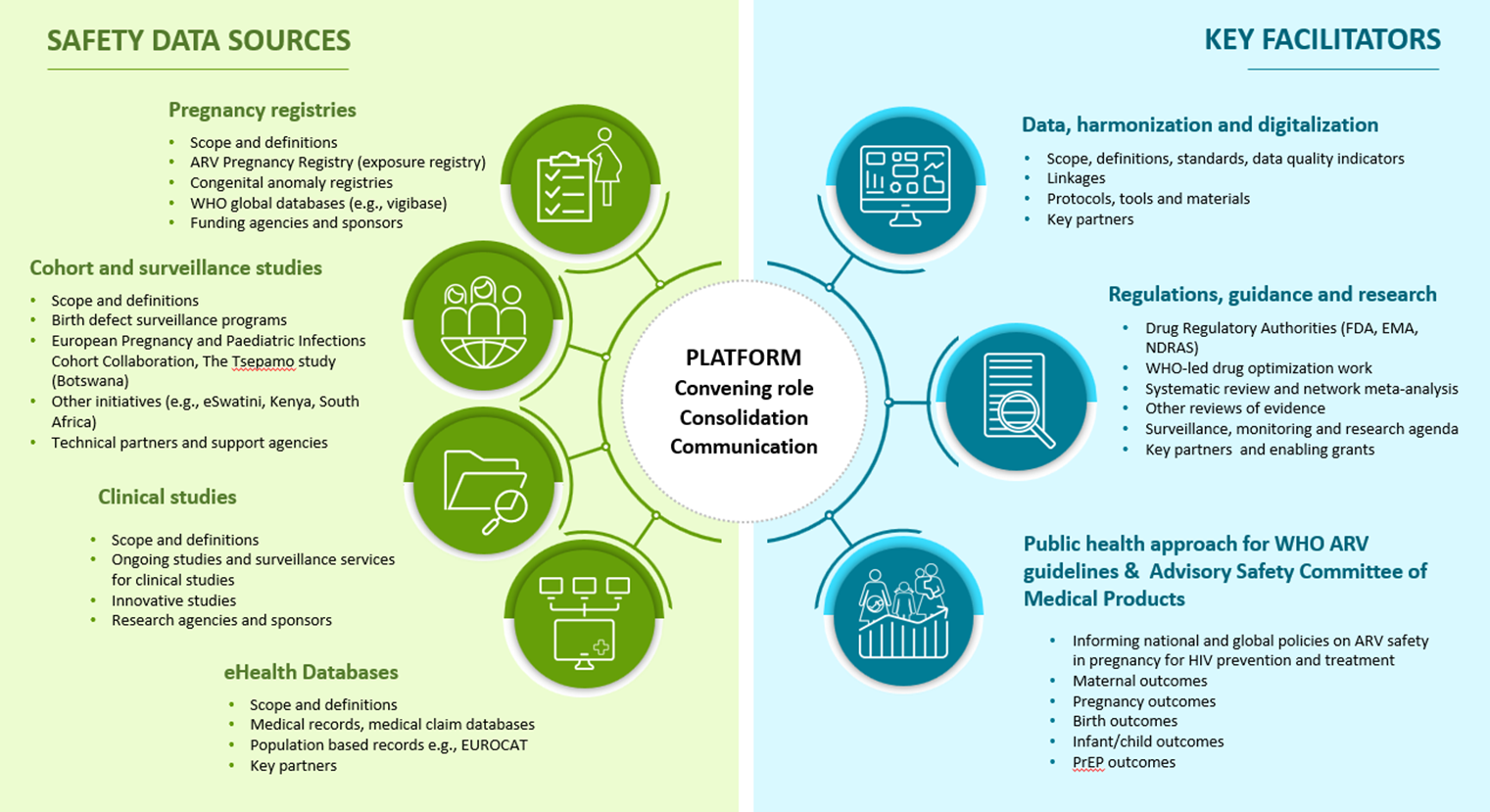 Collaborative conceptual frameworks for surveillance of safety of antiretroviral drugs in pregnancy