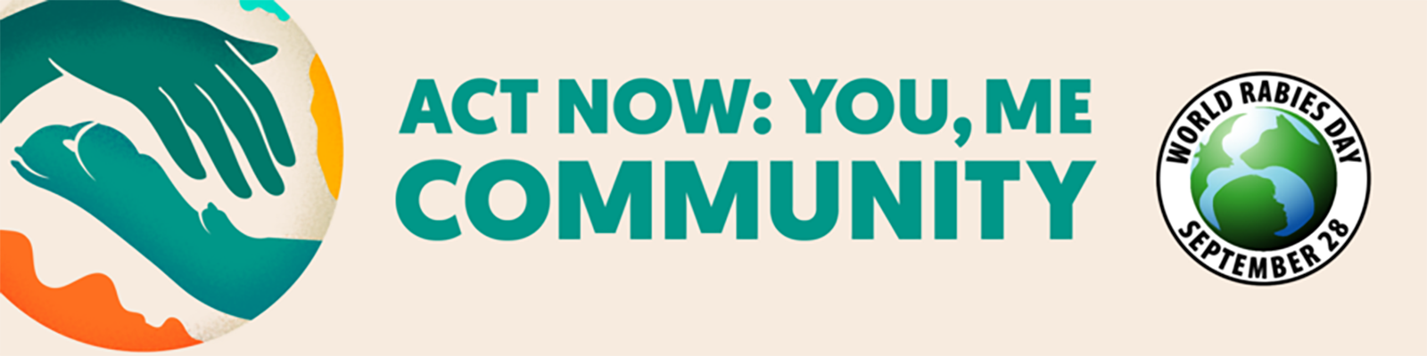 Illustration for the World Rabies Day 2025: Act now: you, me, community