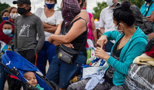 Photo of migrants from Venezuela and Central America