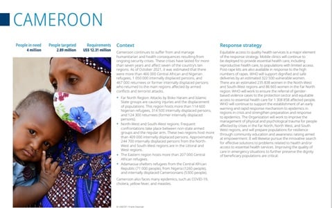 WHO Global Health Emergency Appeal: Cameroon